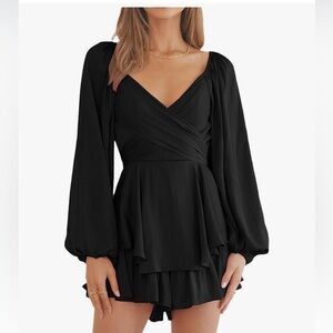 Elegant Black Women's Romper